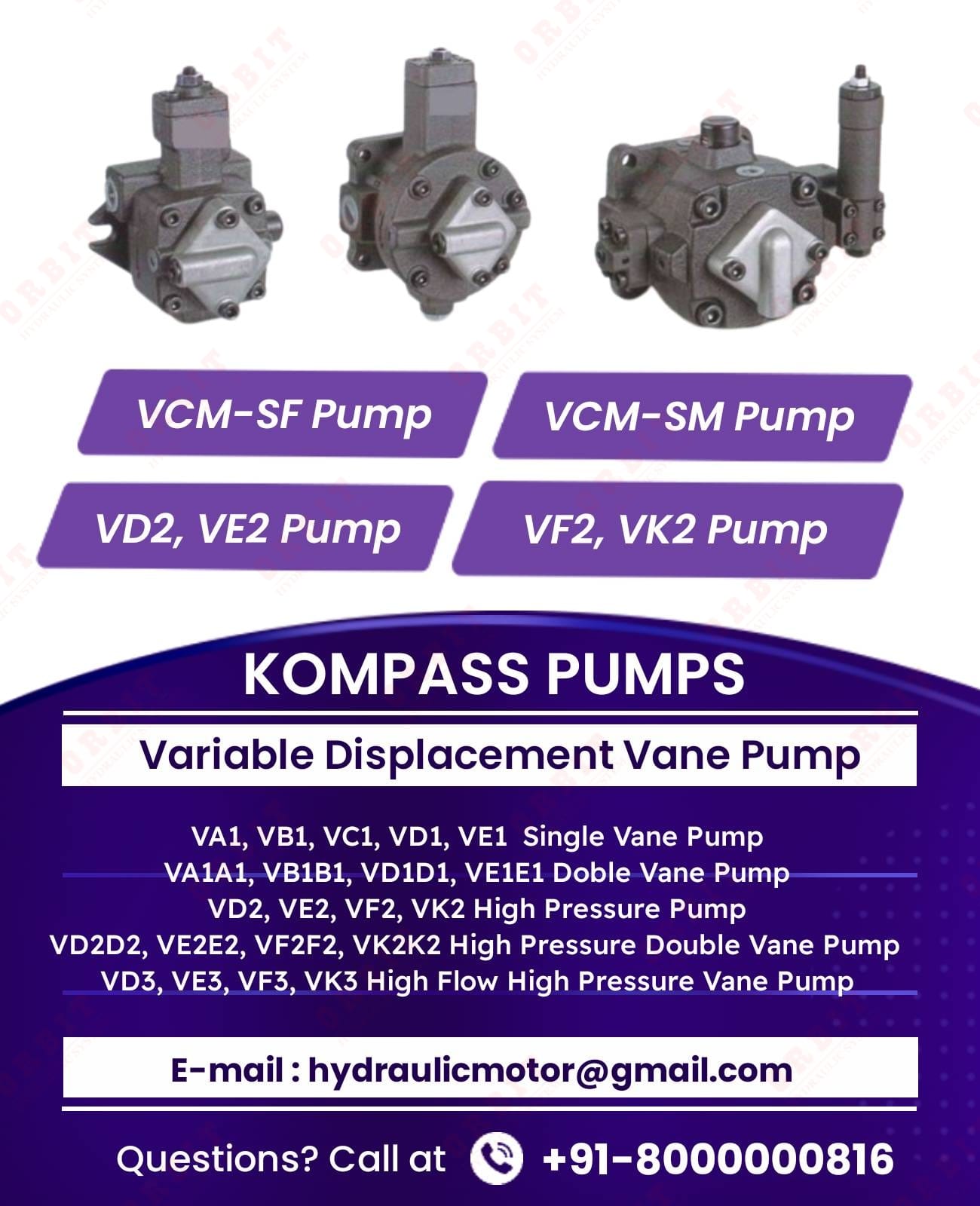 Vcm Sf 40 A 6cg 20 Kompass Hydraulic Vane Pump In India